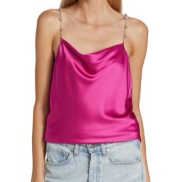 Cami NYC Fuchsia Silk Camisole - Picture 1 of 12